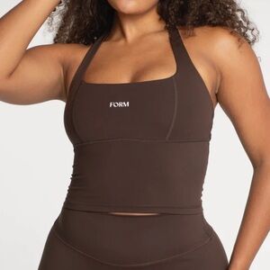 FORM Brown Halter Top